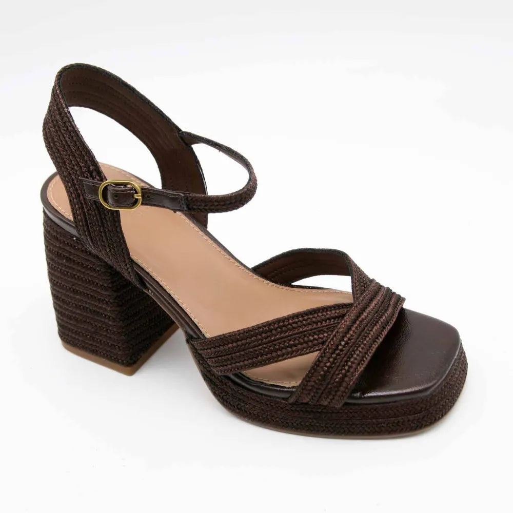 SANDALES HAVANA TEXTILE MARRON