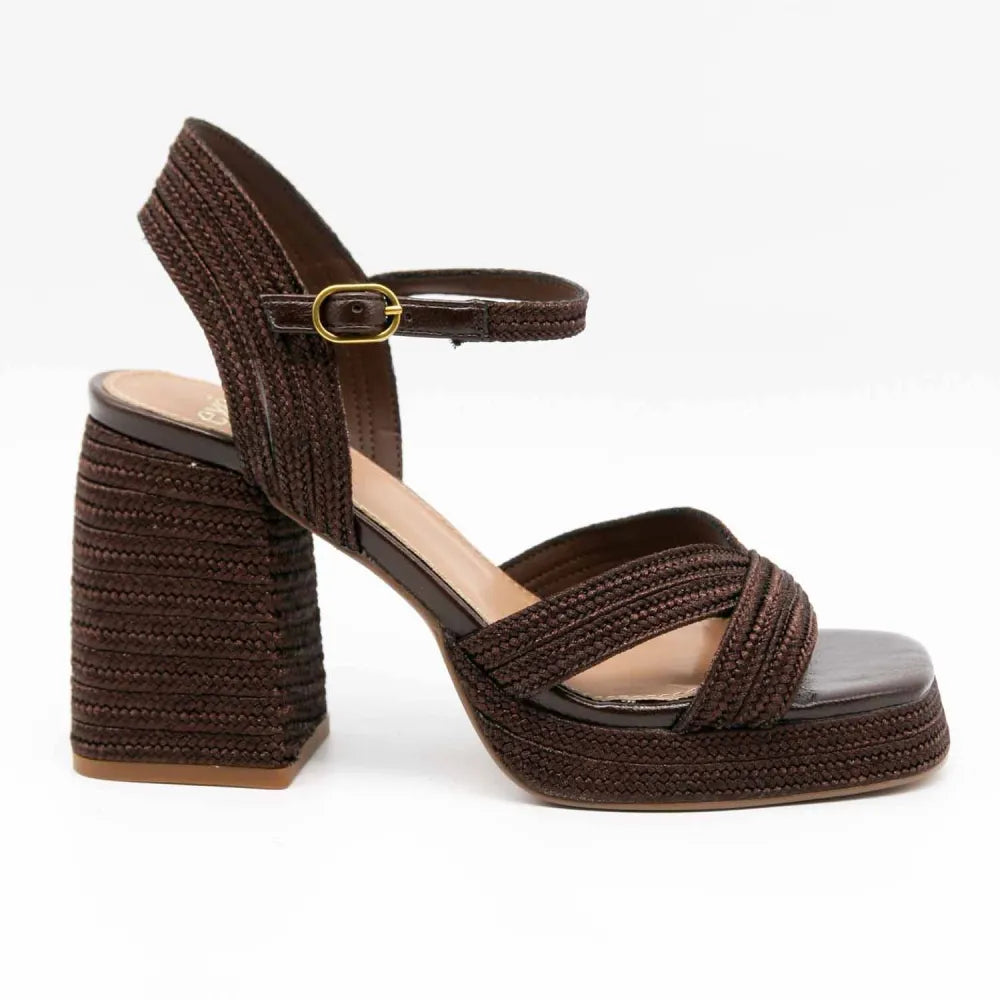 SANDALES HAVANA TEXTILE MARRON