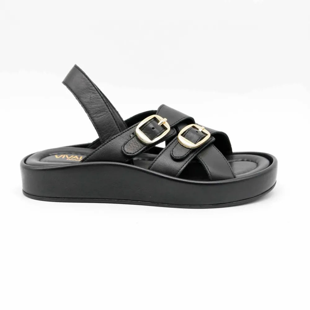 SANDALE RIO-1138 CUIR NOIR
