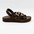 SANDALE RIO-1138 CUIR-VELOURS MARRON