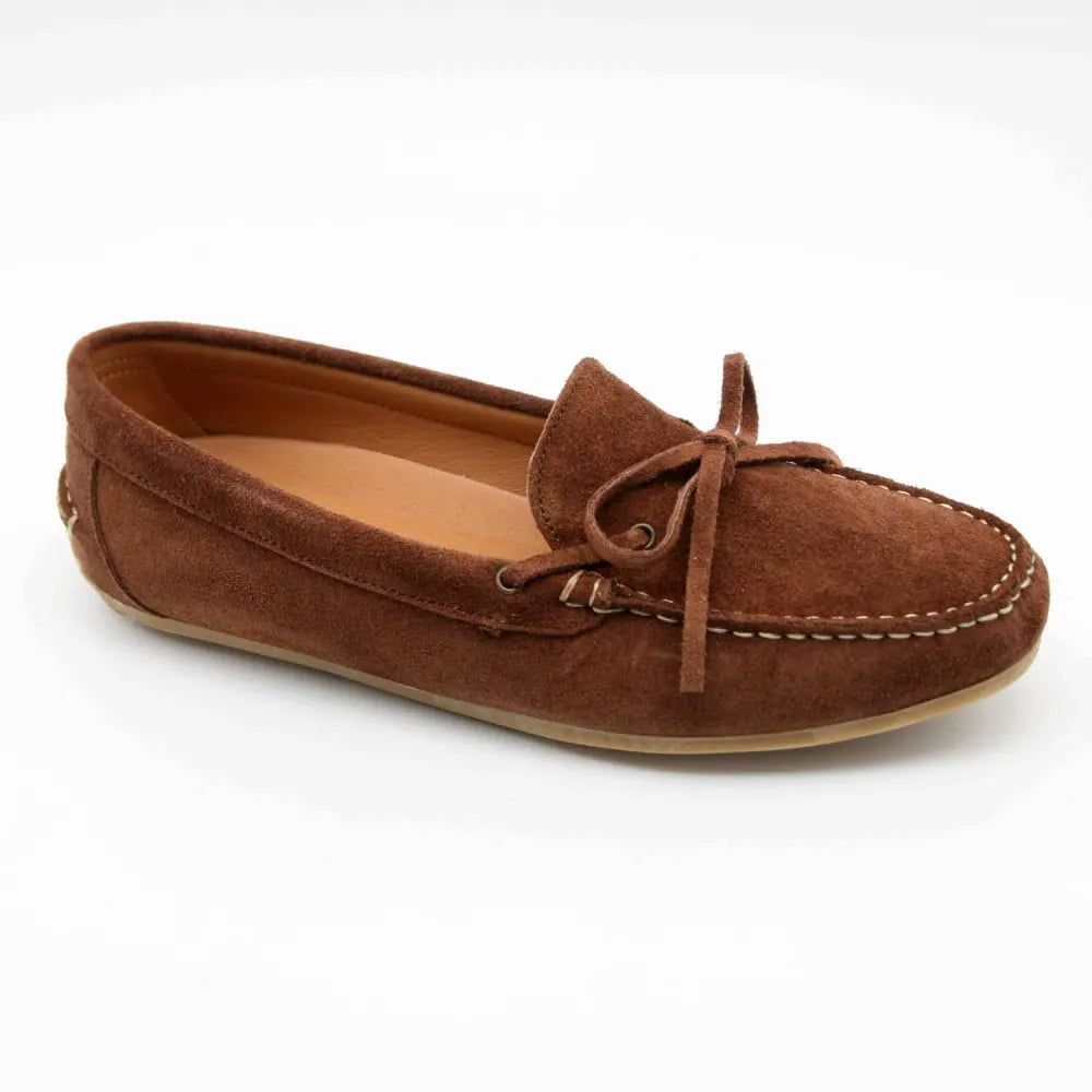 MOCASSINS 08406 CUIR-VELOURS MARRON