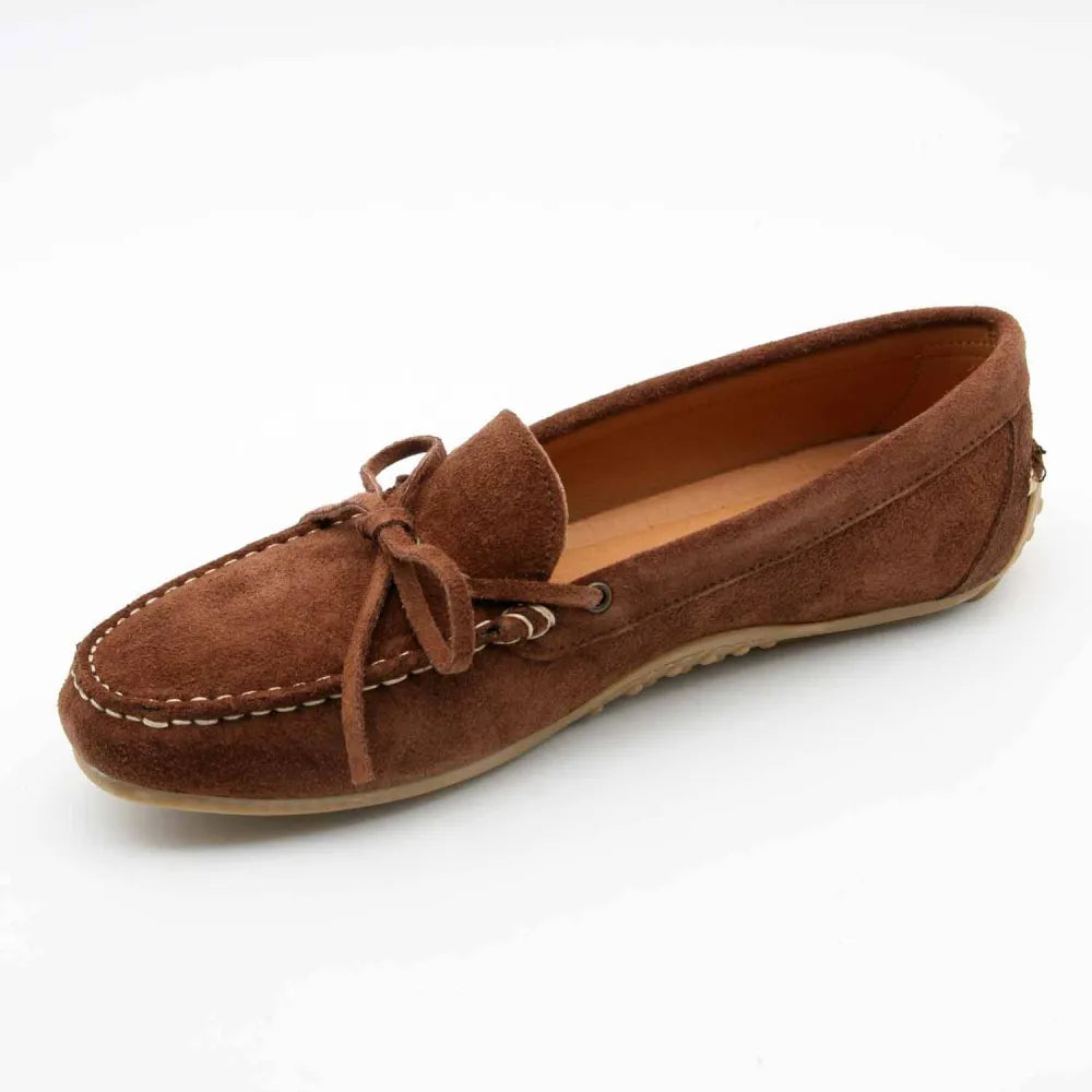 MOCASSINS 08406 CUIR-VELOURS MARRON