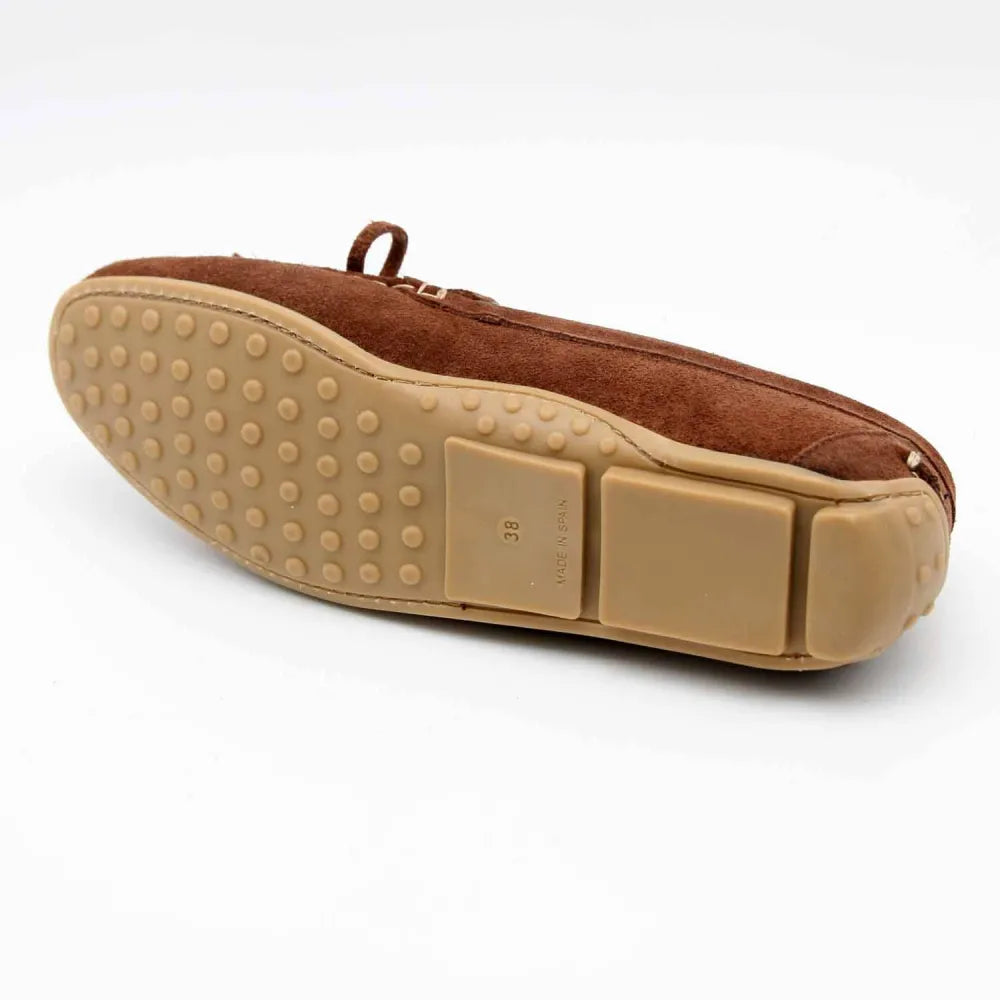 MOCASSINS 08406 CUIR-VELOURS MARRON