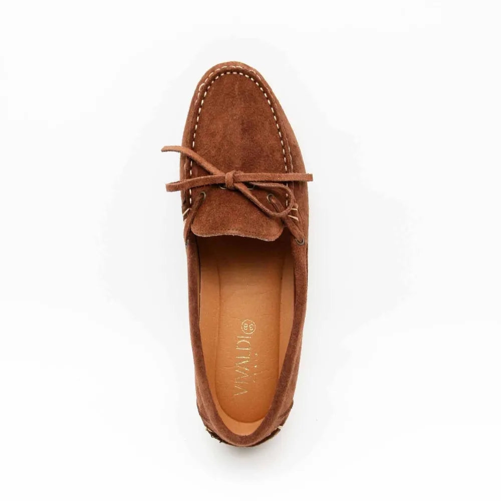 MOCASSINS 08406 CUIR-VELOURS MARRON