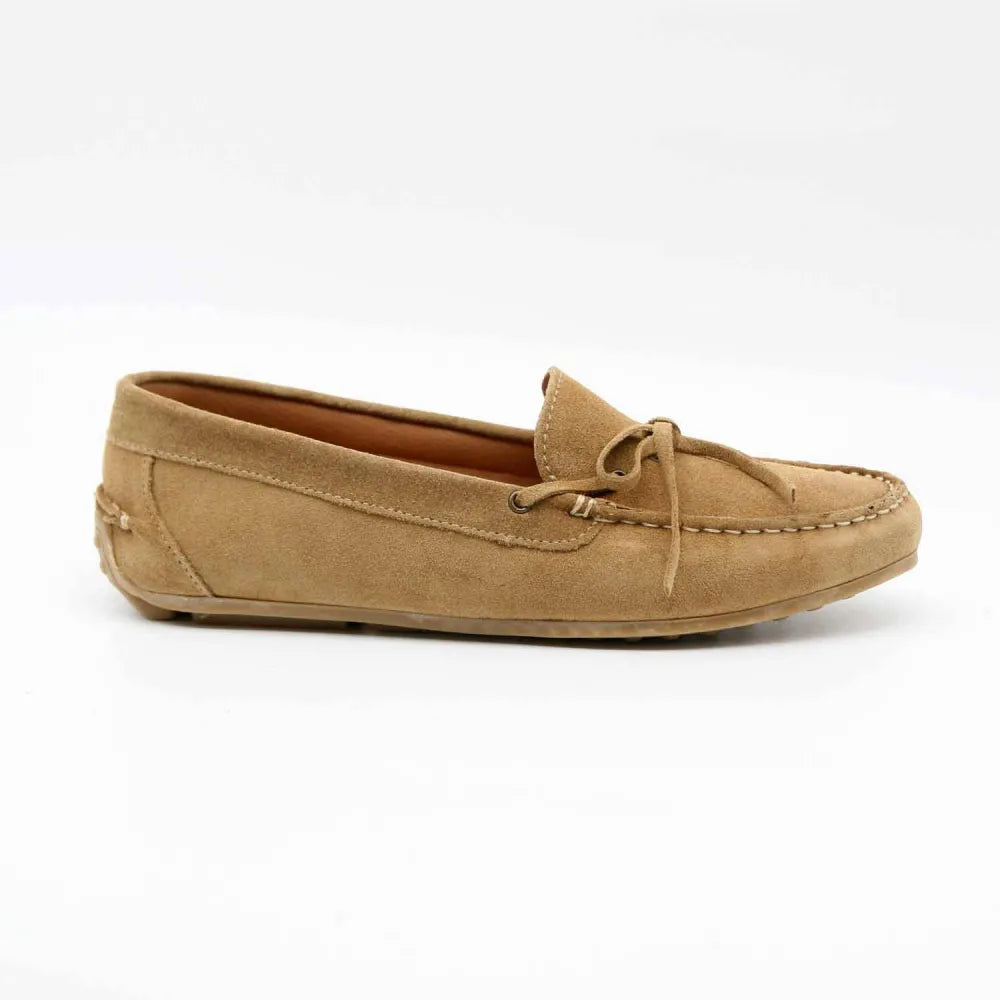 MOCASSINS 08406 CUIR-VELOURS CAMEL