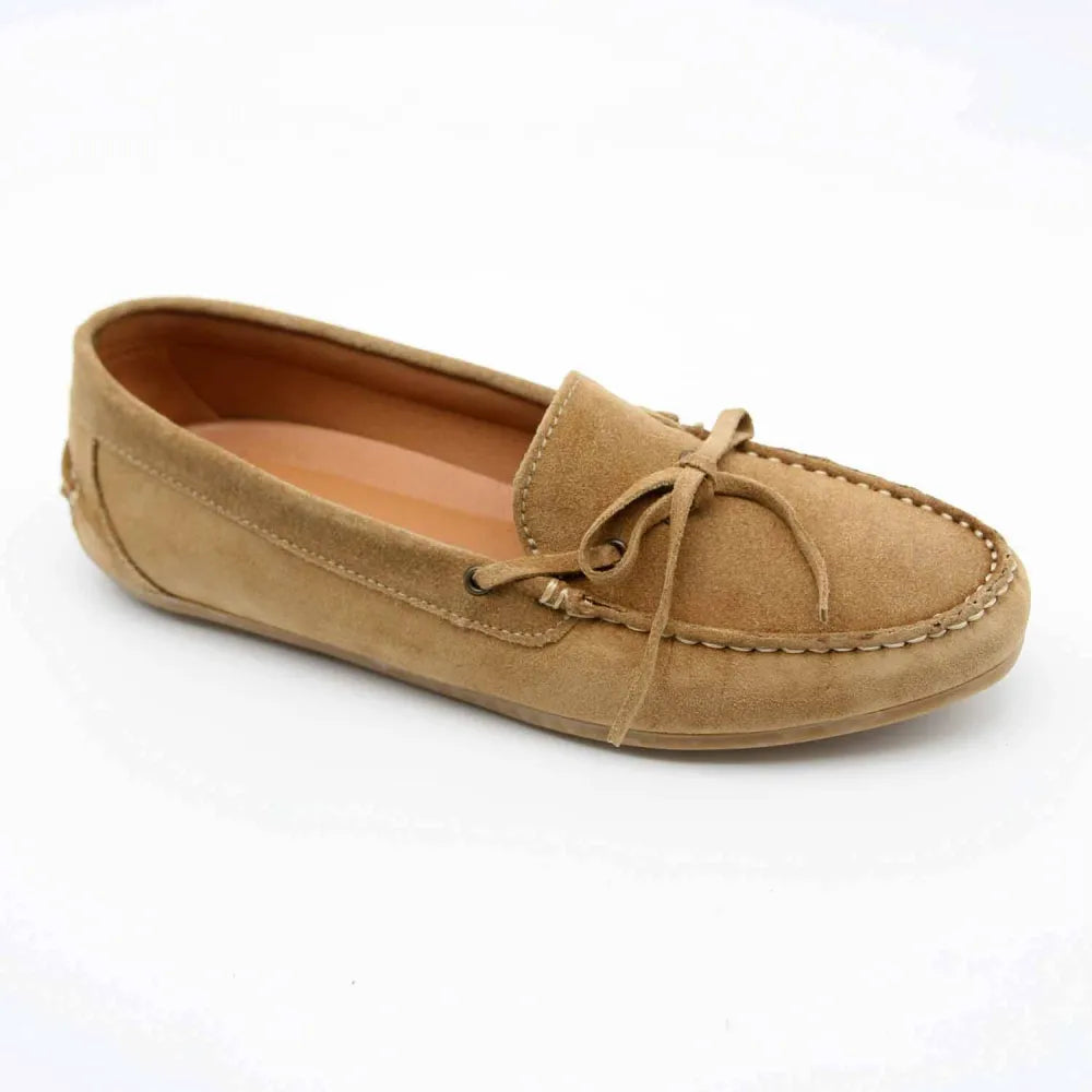 MOCASSINS 08406 CUIR-VELOURS CAMEL