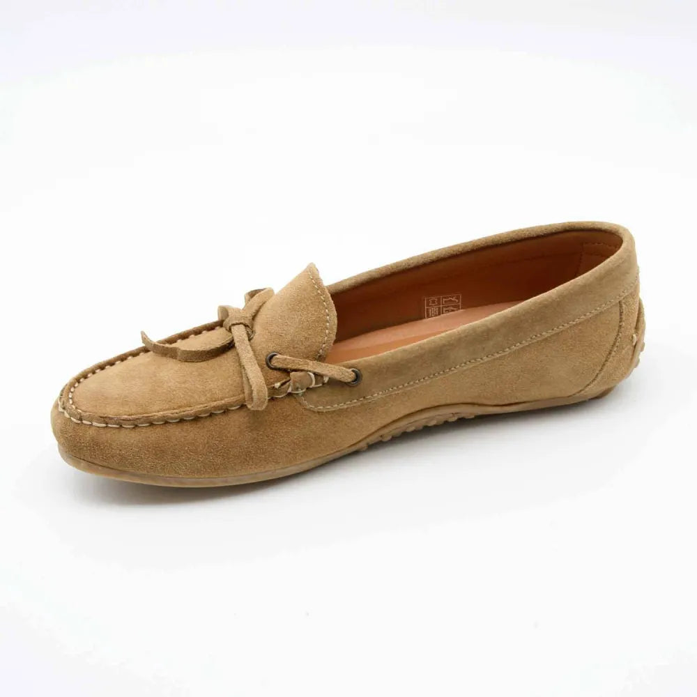 MOCASSINS 08406 CUIR-VELOURS CAMEL