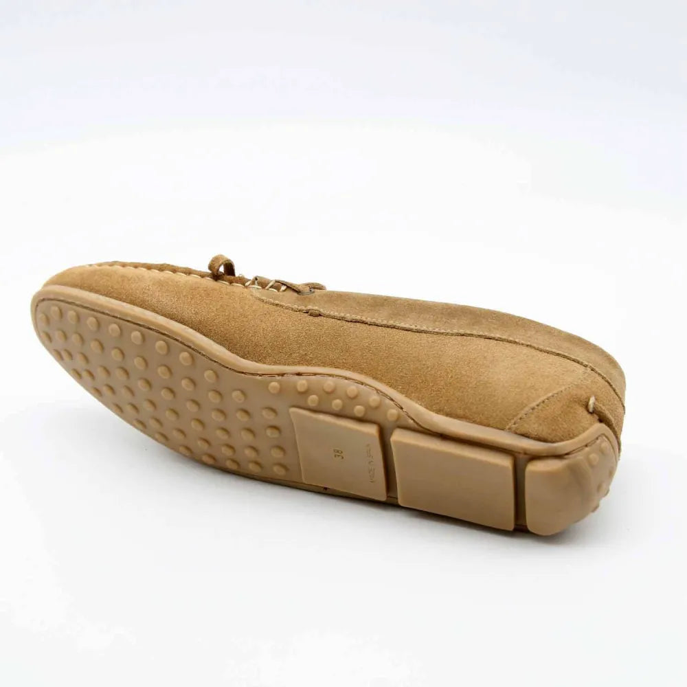 MOCASSINS 08406 CUIR-VELOURS CAMEL