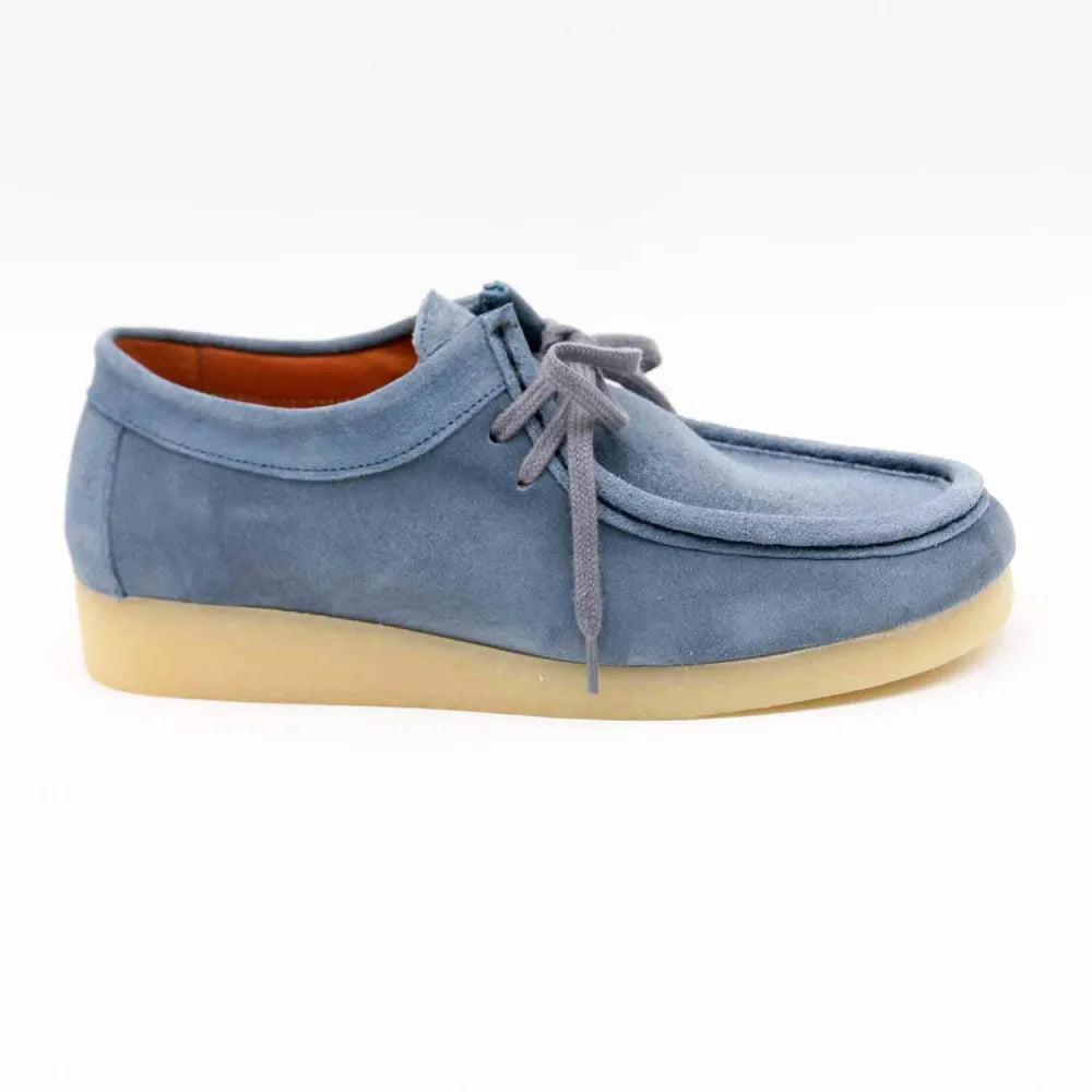 MOCASSIN 8413 CUIR-VELOURS BLEU-JEAN