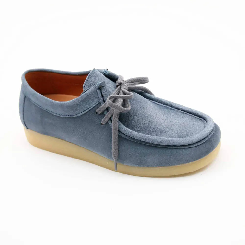 MOCASSIN 8413 CUIR-VELOURS BLEU-JEAN