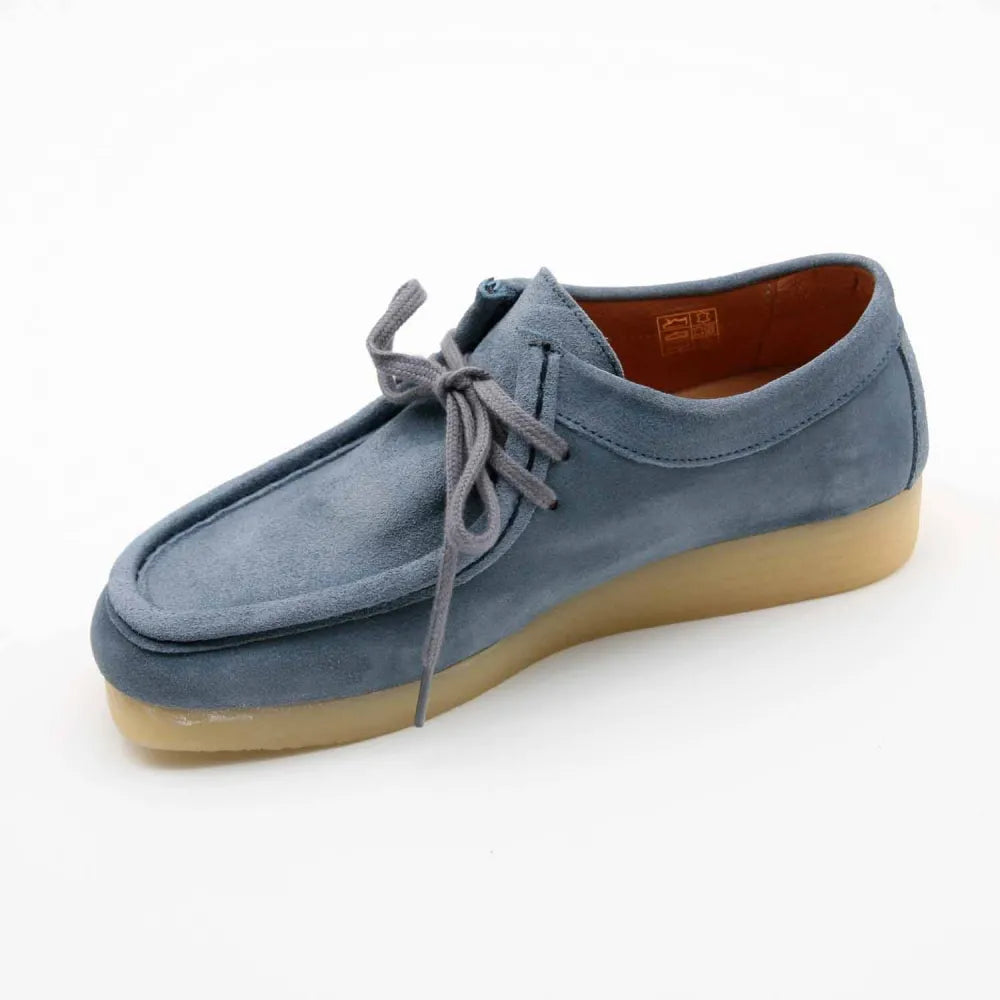 MOCASSIN 8413 CUIR-VELOURS BLEU-JEAN
