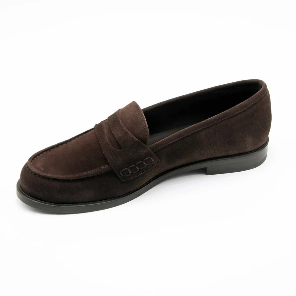 MOCASSIN CARIE CUIR-VELOURS MARRON