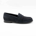 MOCASSIN CARIE CUIR-VELOURS MARINE