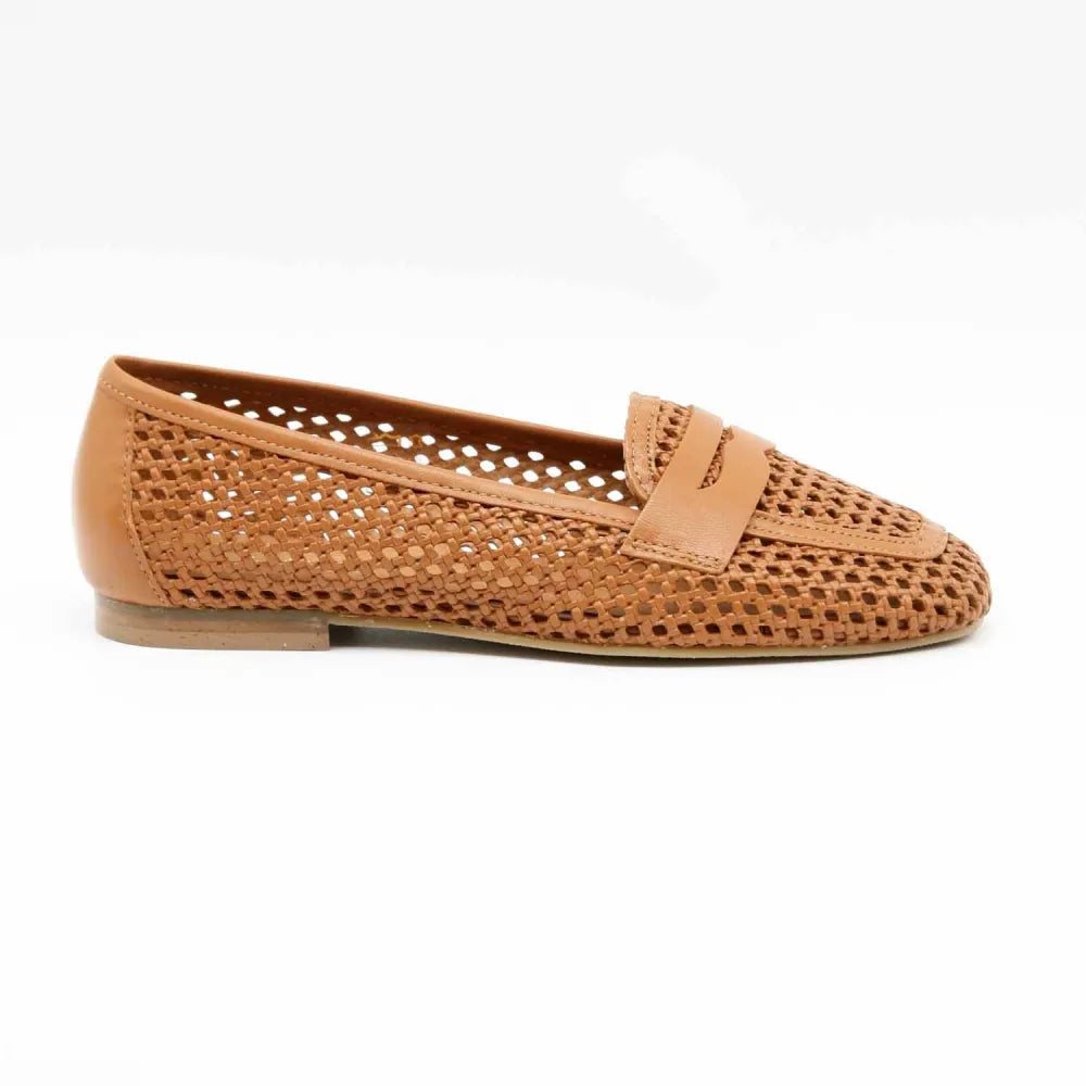 MOCASSINS ELEONORE CUIR CAMEL