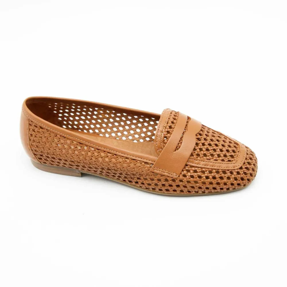 MOCASSINS ELEONORE CUIR CAMEL