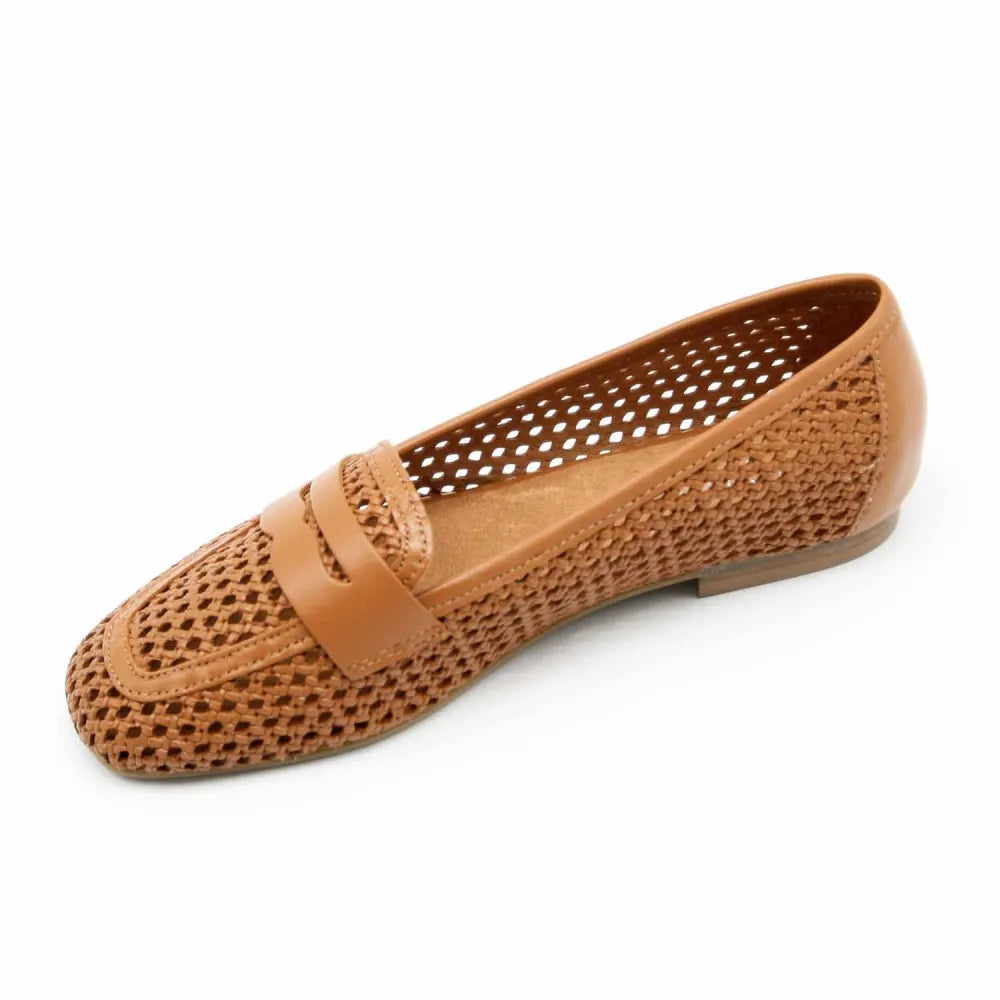 MOCASSINS ELEONORE CUIR CAMEL