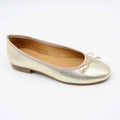 BALLERINES EMMA CUIR METALLISE PLATINE