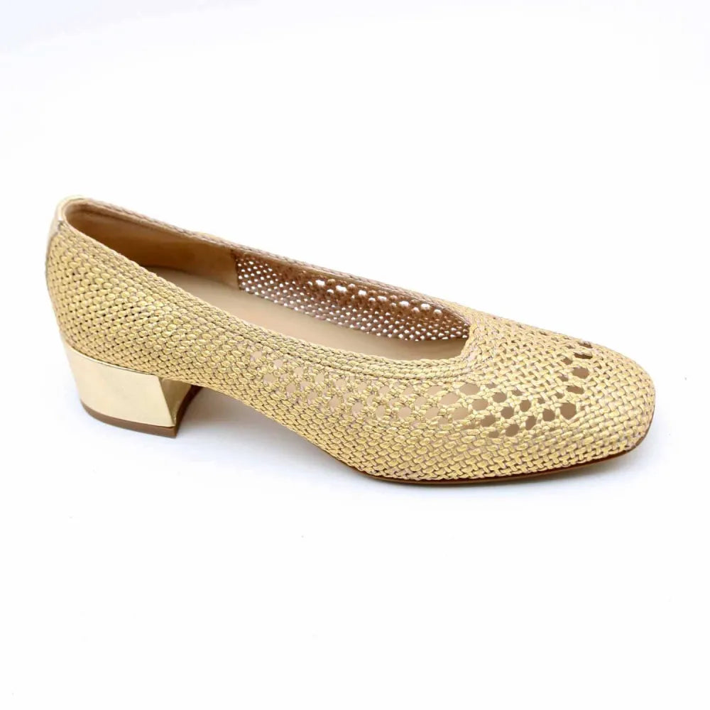BALLERINE REQINS RIKA TEXTILE METALLISE-DORÉ