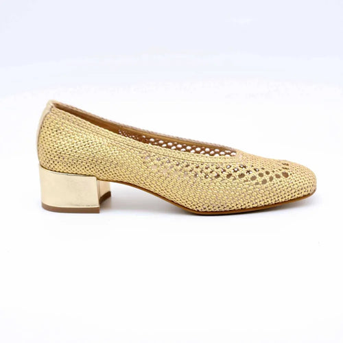 BALLERINE REQINS RIKA TEXTILE METALLISE-DORÉ