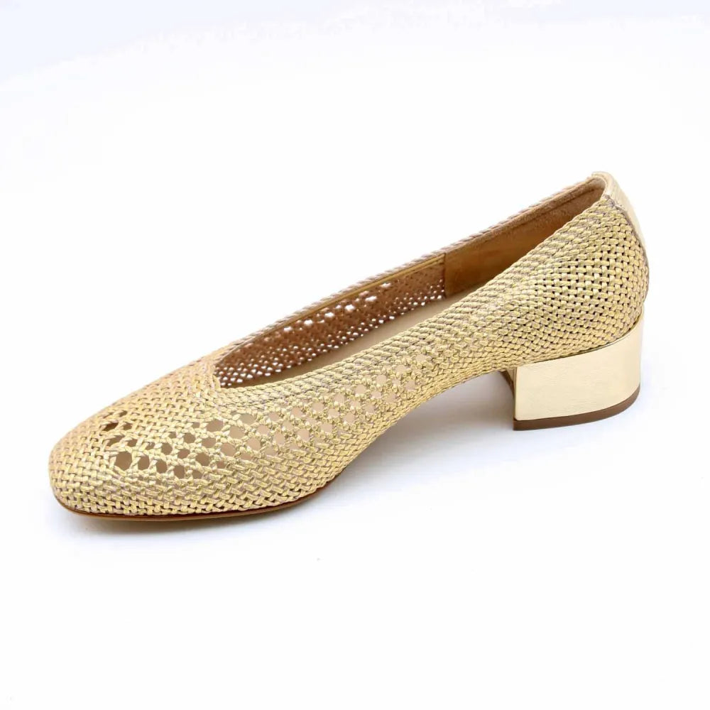 BALLERINE REQINS RIKA TEXTILE METALLISE-DORÉ