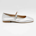 BALLERINE BABIES LOU CUIR-METALLISE ARGENT