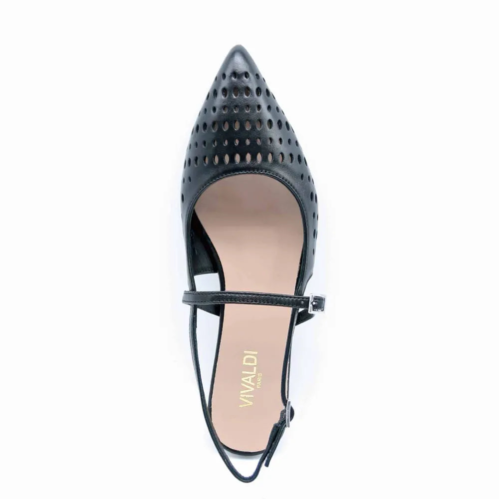 SLINGBACK HOPE8 CUIR NOIR