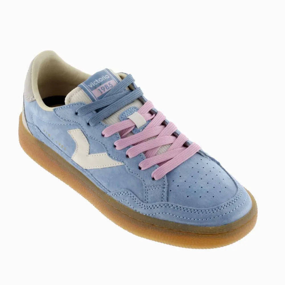 BASKETS VICTORIA 8806107 CUIR-VELOURS BLEU CIEL