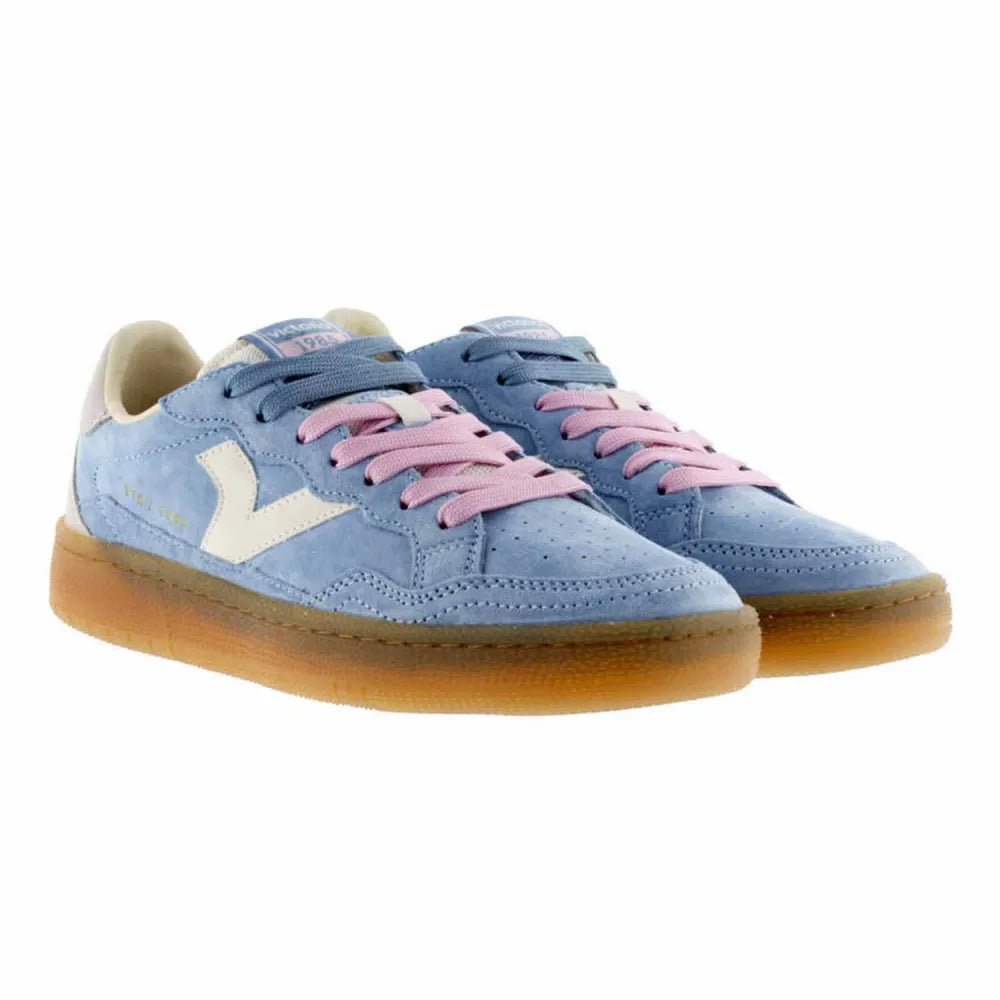 BASKETS VICTORIA 8806107 CUIR-VELOURS BLEU CIEL