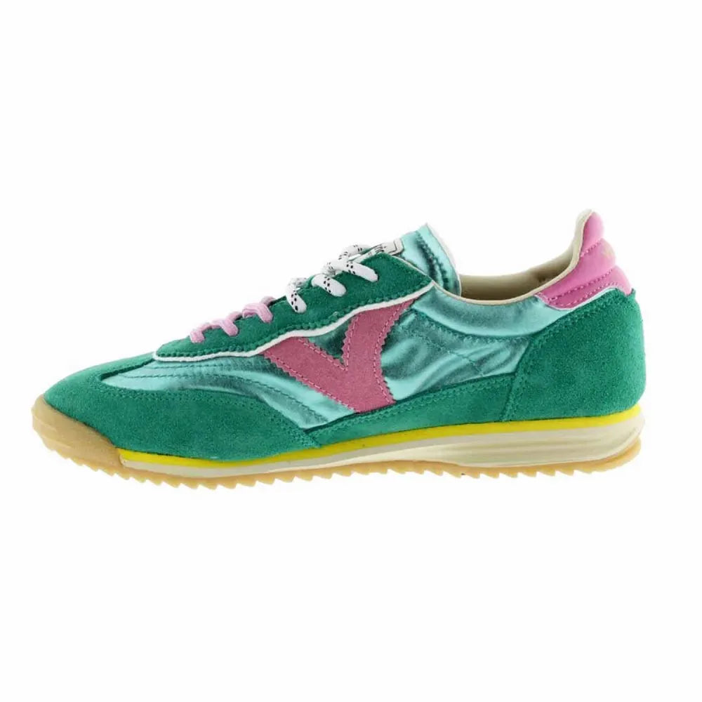 SNEAKERS VICTORIA 1158111 CUIR-VELOURS ET NYLON VERT