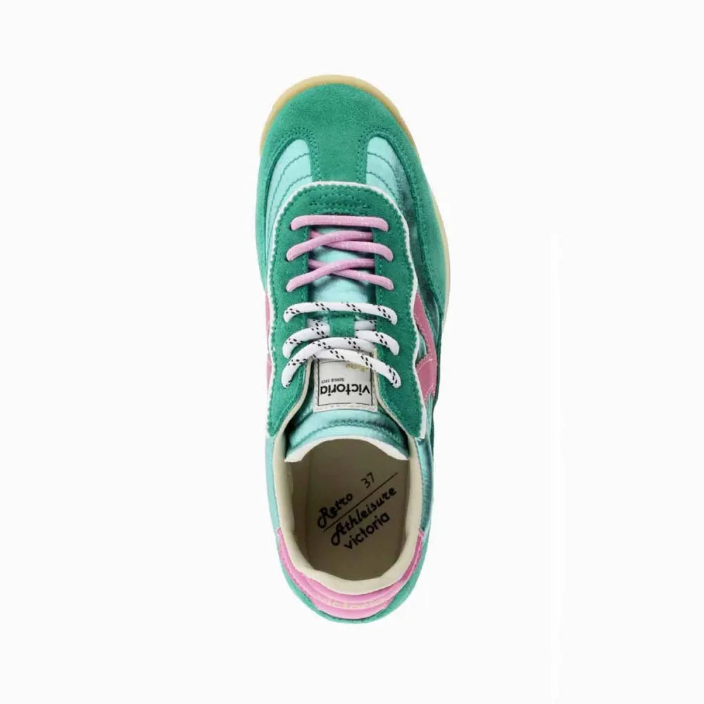 SNEAKERS VICTORIA 1158111 CUIR-VELOURS ET NYLON VERT