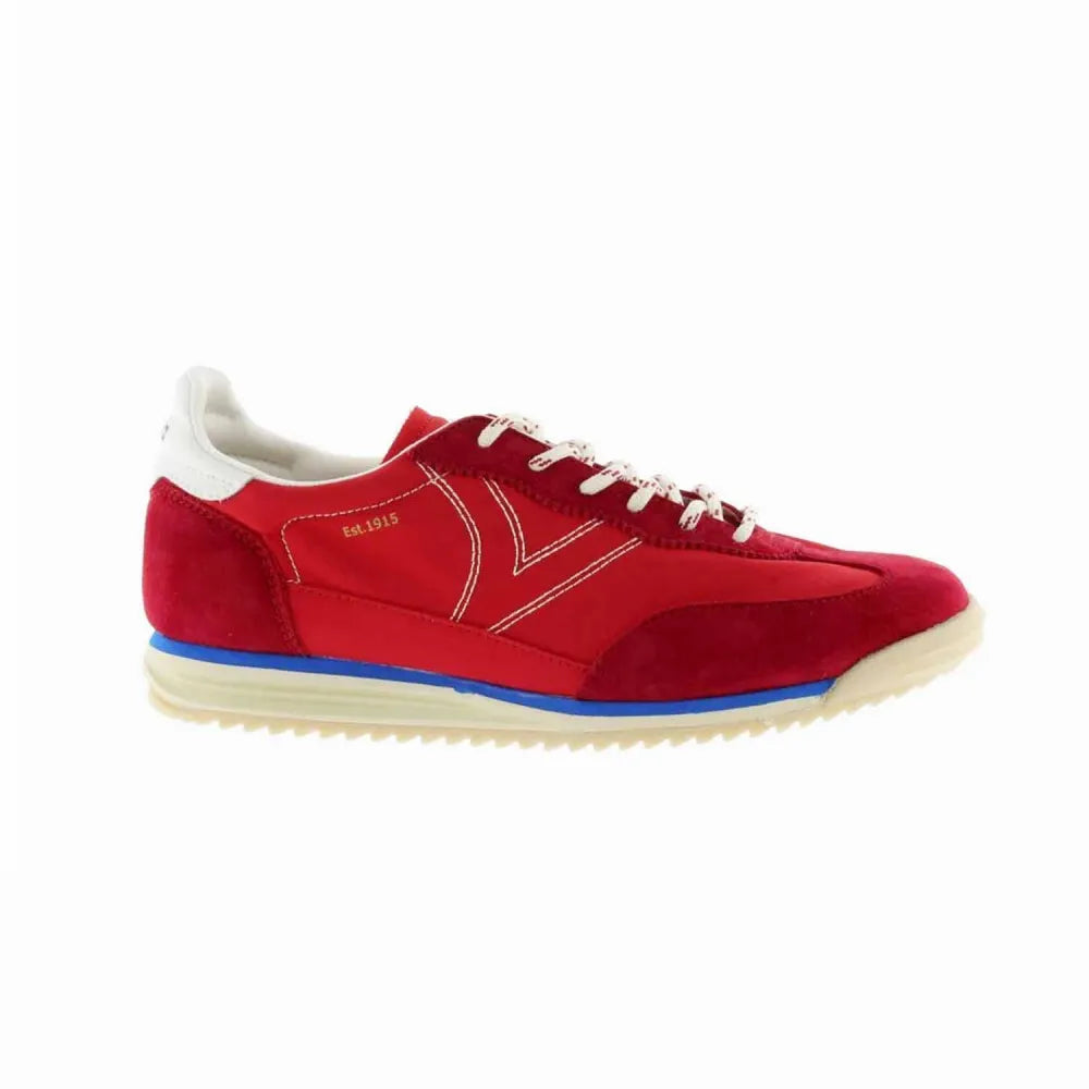 BASKETS VICTORIA 1158108 VEAU VELOURS ET NYLON ROUGE