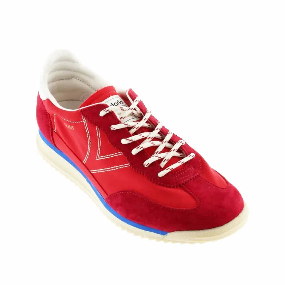 BASKETS VICTORIA 1158108 VEAU VELOURS ET NYLON ROUGE