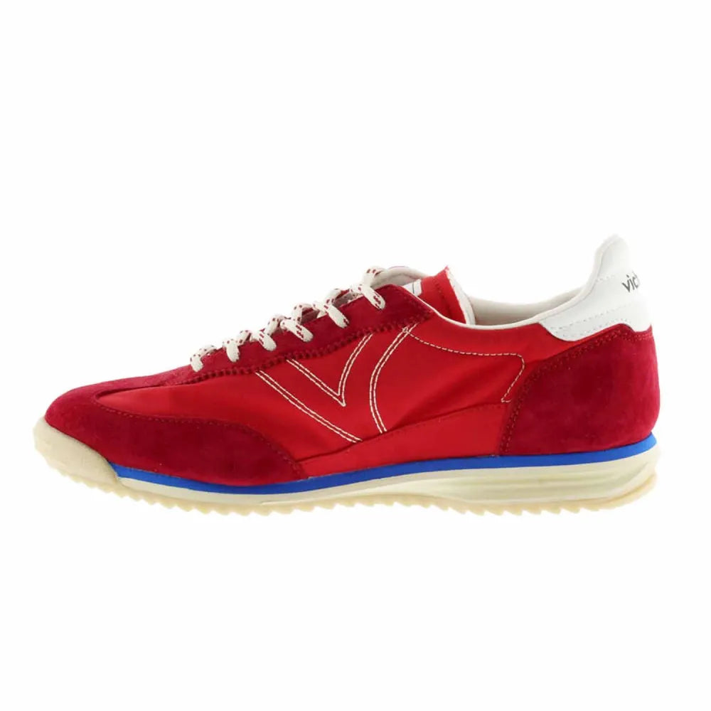 BASKETS VICTORIA 1158108 VEAU VELOURS ET NYLON ROUGE