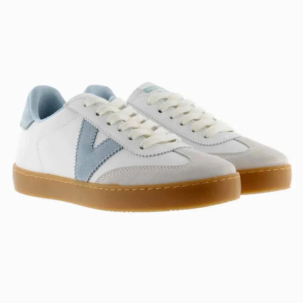 BASKETS SNEAKERS VICTORIA1126206 VEAU ET VEGAN BLEU CIEL