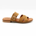 SANDALE 10757 CUIR-VELOURS TAUPE