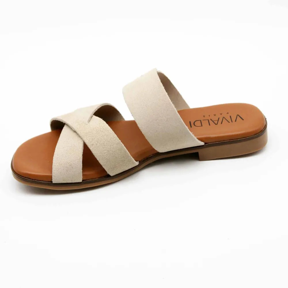 SANDALE 10757 CUIR-VELOURS BEIGE