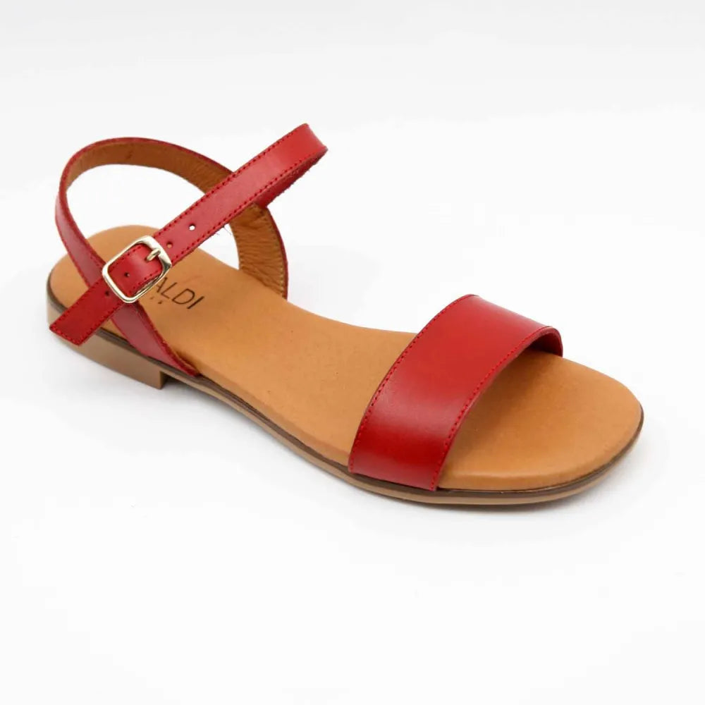 SANDALES 3090 CUIR ROUGE