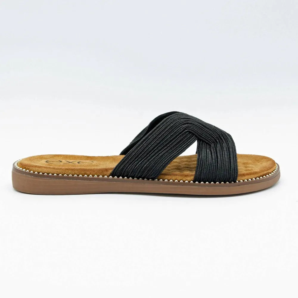 MULES F5 TEXTILE NOIR