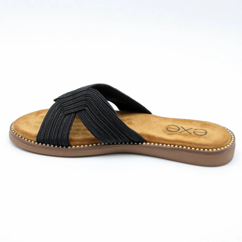 MULES F5 TEXTILE NOIR