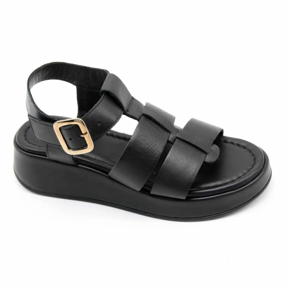 SANDALES GLR-1059 CUIR NOIR