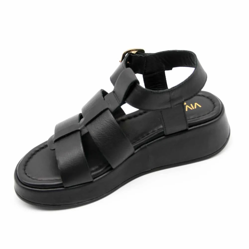 SANDALES GLR-1059 CUIR NOIR