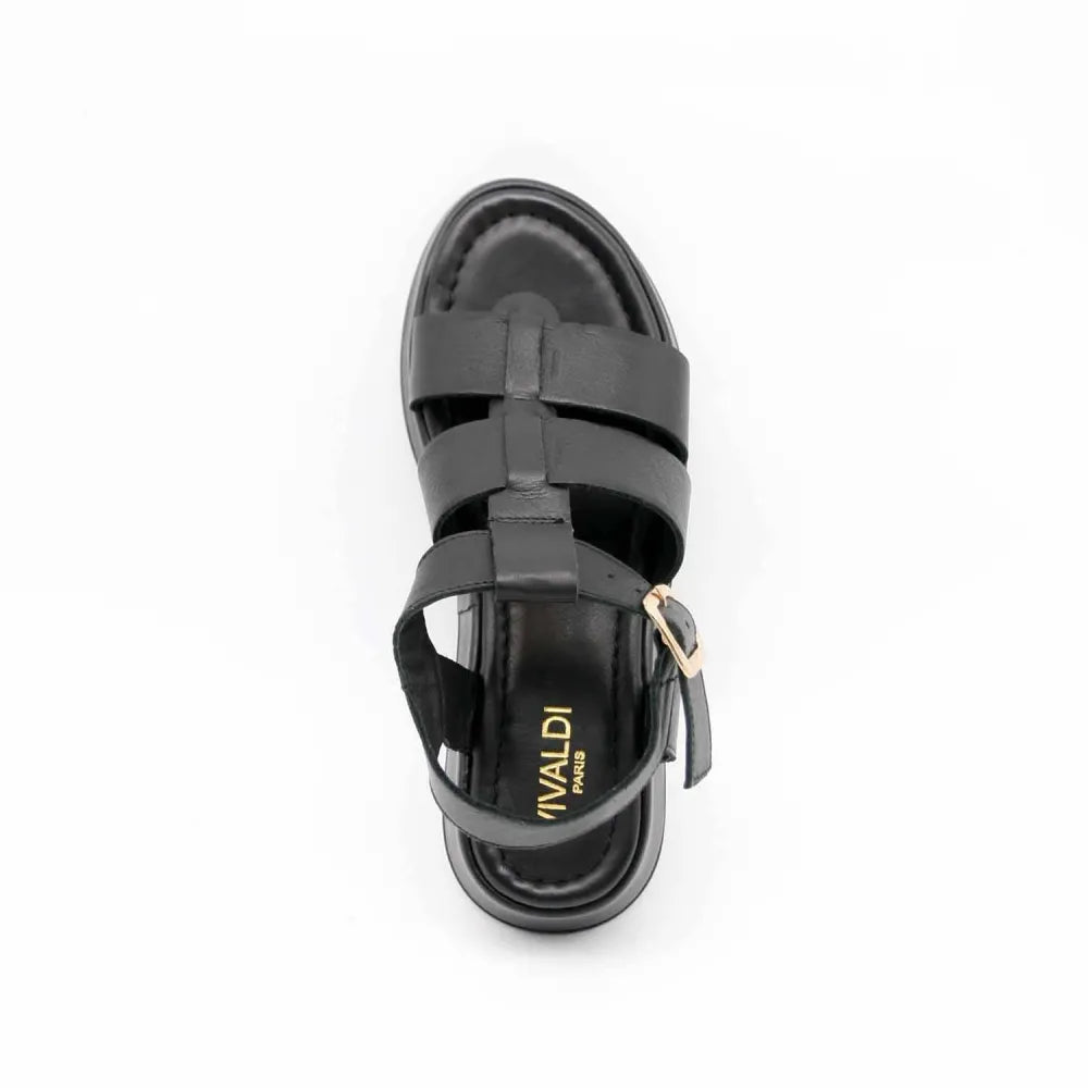 SANDALES GLR-1059 CUIR NOIR