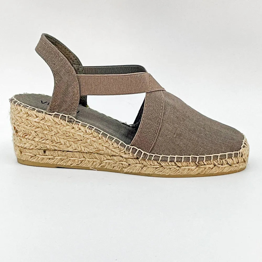 SANDALE ESPADRILLE TER TOILE TAUPE
