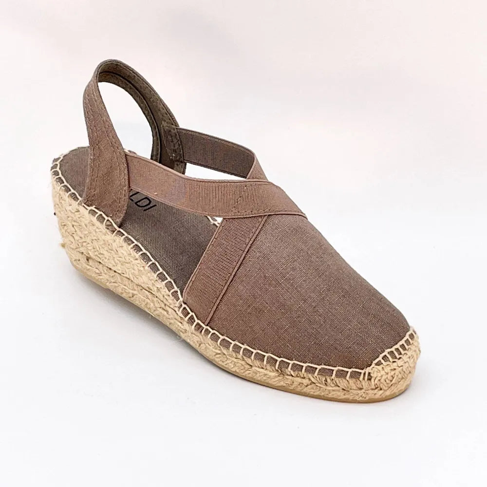 SANDALE ESPADRILLE TER TOILE TAUPE