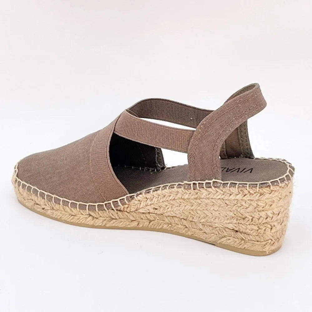SANDALE ESPADRILLE TER TOILE TAUPE