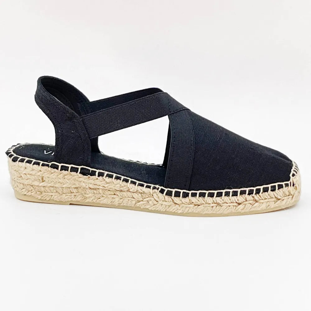 SANDALE ESPADRILLE VERONA TOILE NOIR