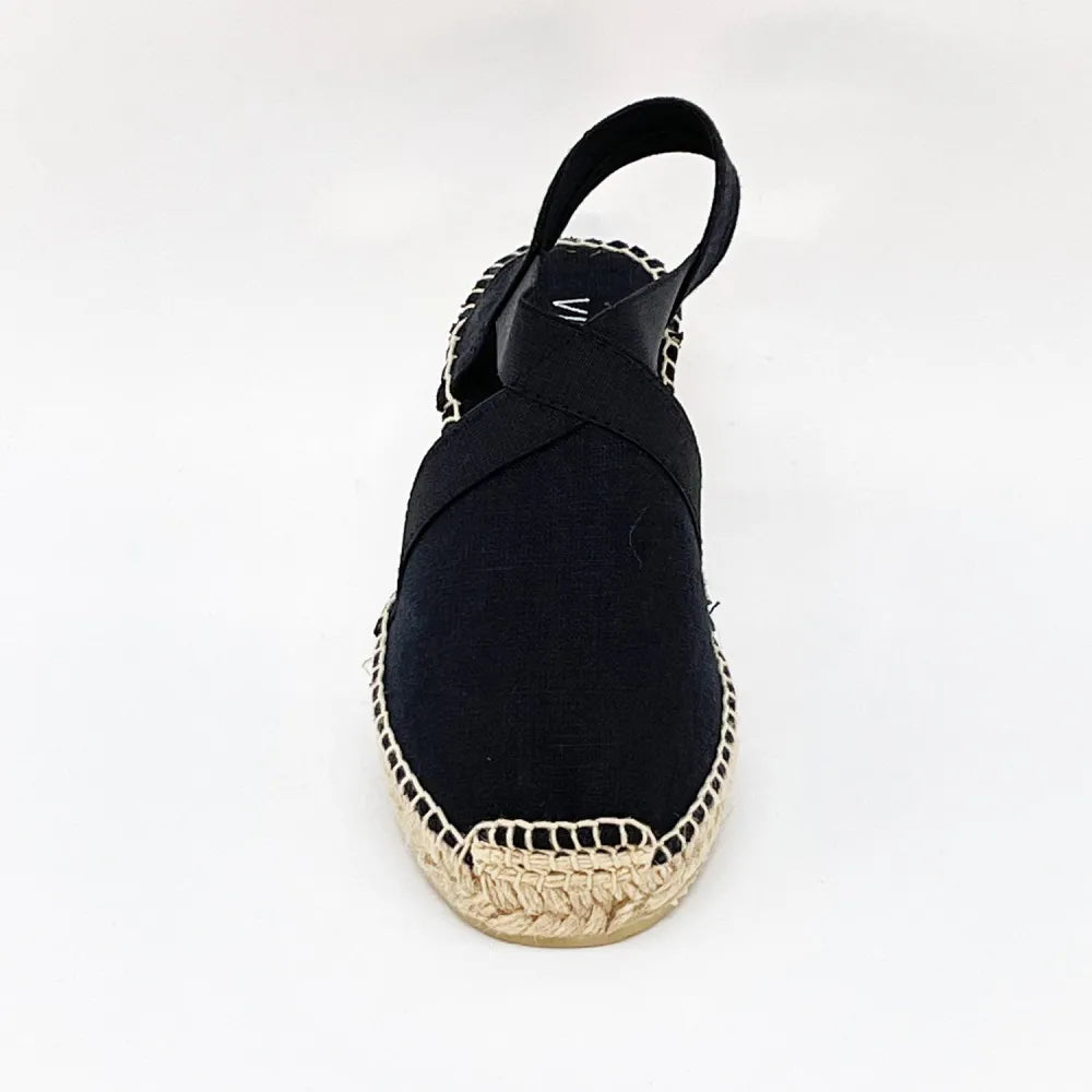 SANDALE ESPADRILLE VERONA TOILE NOIR