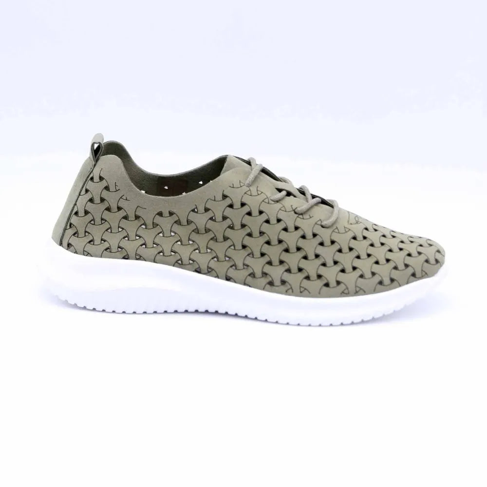 SNEAKERS LIBERTÉ MICROFIBRE VERT KAKI