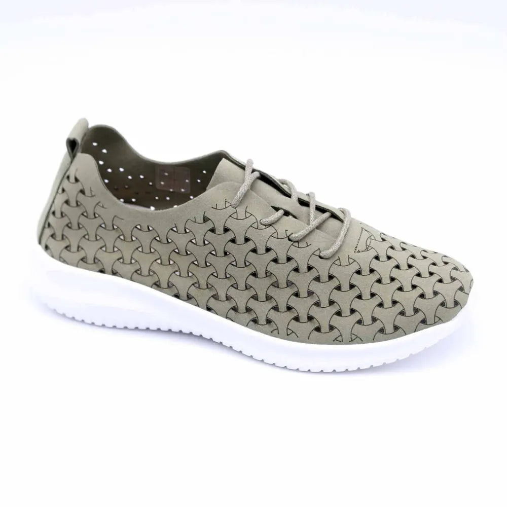 SNEAKERS LIBERTÉ MICROFIBRE VERT KAKI