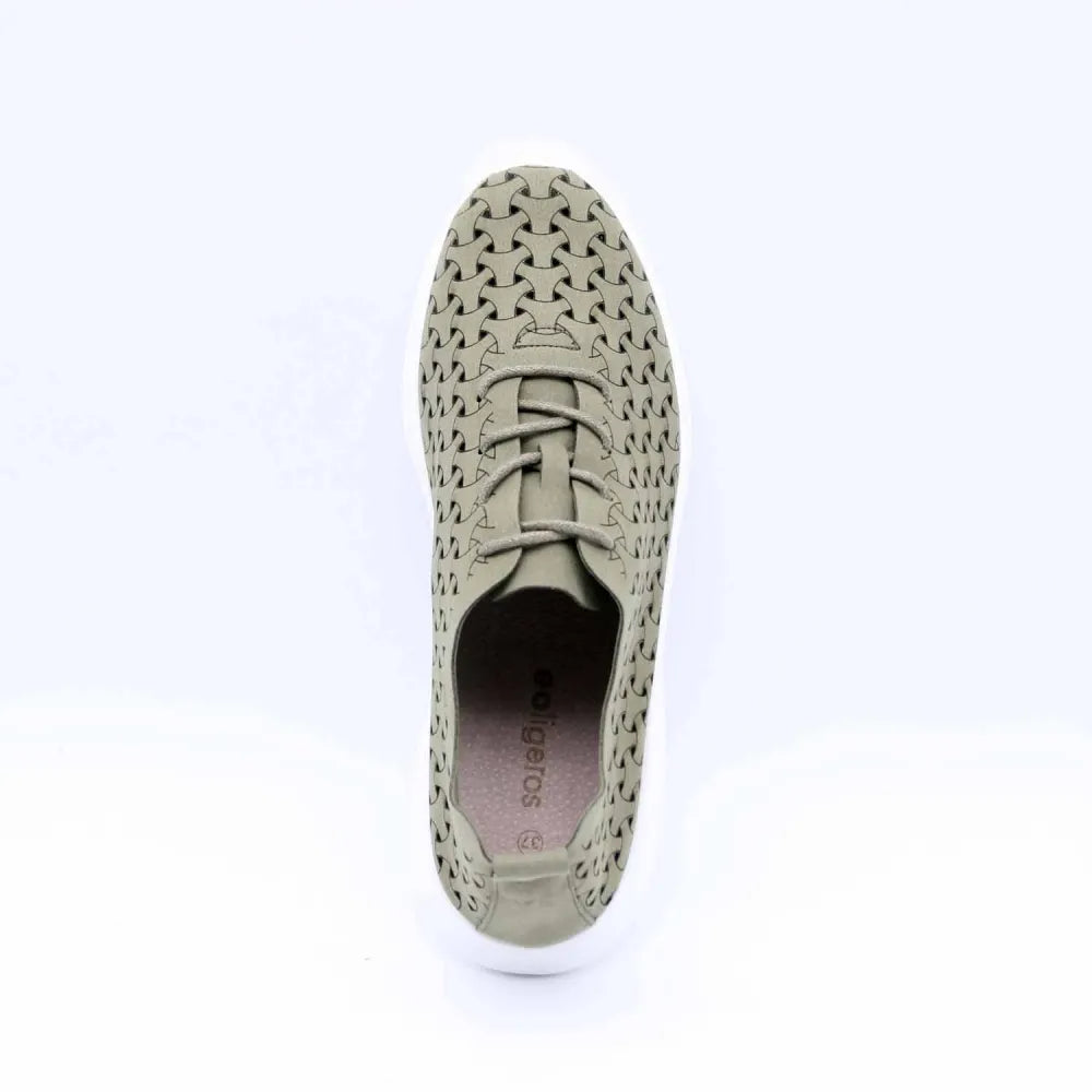 SNEAKERS LIBERTÉ MICROFIBRE VERT KAKI
